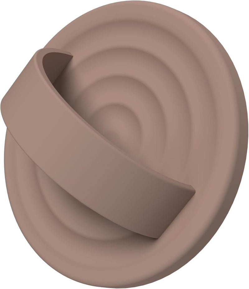 COFFKER Magnetic Phone Grip Ring Holder, Liquid Silicone Magnet Cell Phone Grip Finger Loop, Compatible with Magsafe, Back of Phone for iPhone 17/16/15/14/13/12 Series, Light Brown - Image 1